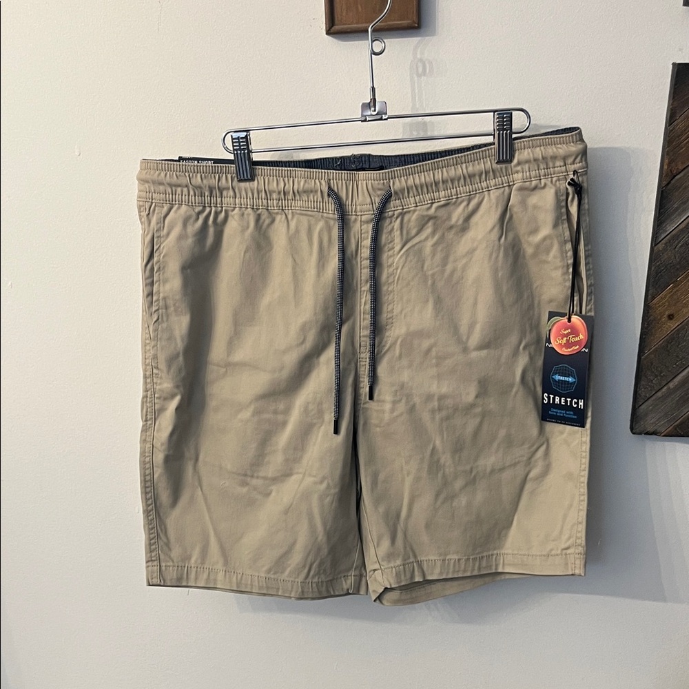 Men's Tan Stretch Shorts